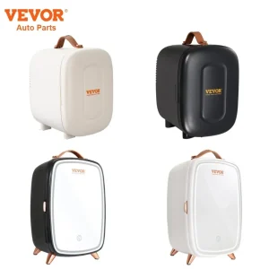 VEVOR 4L 6L 10L 20L Mini Cosmetic Fridge with Mirror, Portable Refrigeration Cooler, and Compact Skincare Storage
