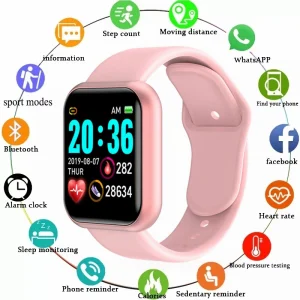 Multifunctional Smart Watch for Men, Women, and Children. Bluetooth Connected to Phone for Music. Fitness Sports Bracelet with Sleep Monitor Functionality.