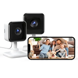 GNCC C2(2 Pack) Indoor Security Camera 1080P Motion Detection, 2-Way Audio, Night Vision, Works w/Alexa & Google Home