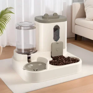 Pet Automatic Feeder for Cat and Dog Feeding. With Water Fountain Large Capacity Pet Food Storage Dispenser.
