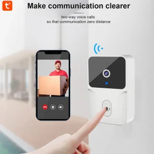 WIFI Video Doorbell with Smart Home Wireless Rechargeable Battery Outdoor HD Camera Two-Way Audio Visual