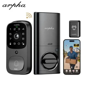 All-in-One WiFi Smart Door Lock 6 in 1 Video Camera with Doorbell Fingerprint Keyless 32GB Digital Keypad