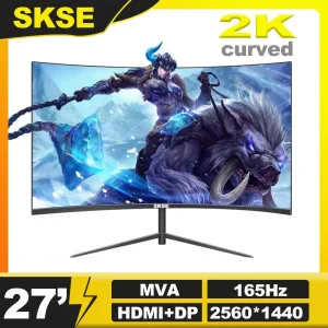 SKSE 27" 2K Curved Gaming Monitor – 165Hz, LED Display, 2560×1440 QHD